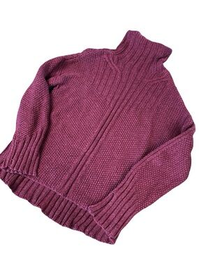 Smartwool Spruce Creek Turtleneck Sweater Lambswool Large Ribbed Knit Thick